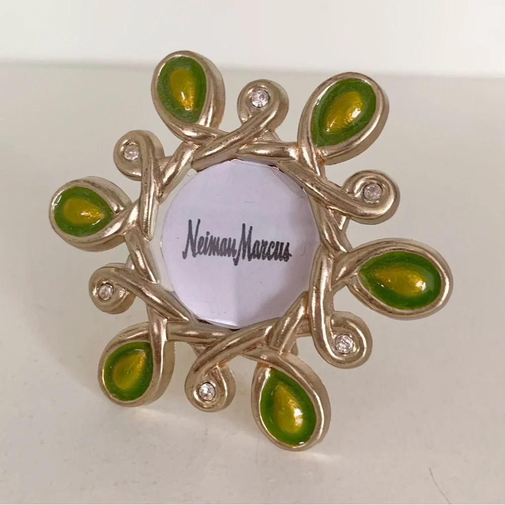 Jay strongwater crystal and enamel frame pin